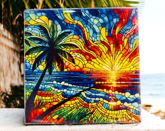 『A Tale of Palm Trees.*』シーグラスアート s-l400.jpg