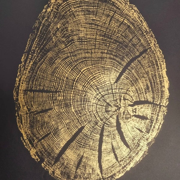 Tree Ring Art Print Etsy