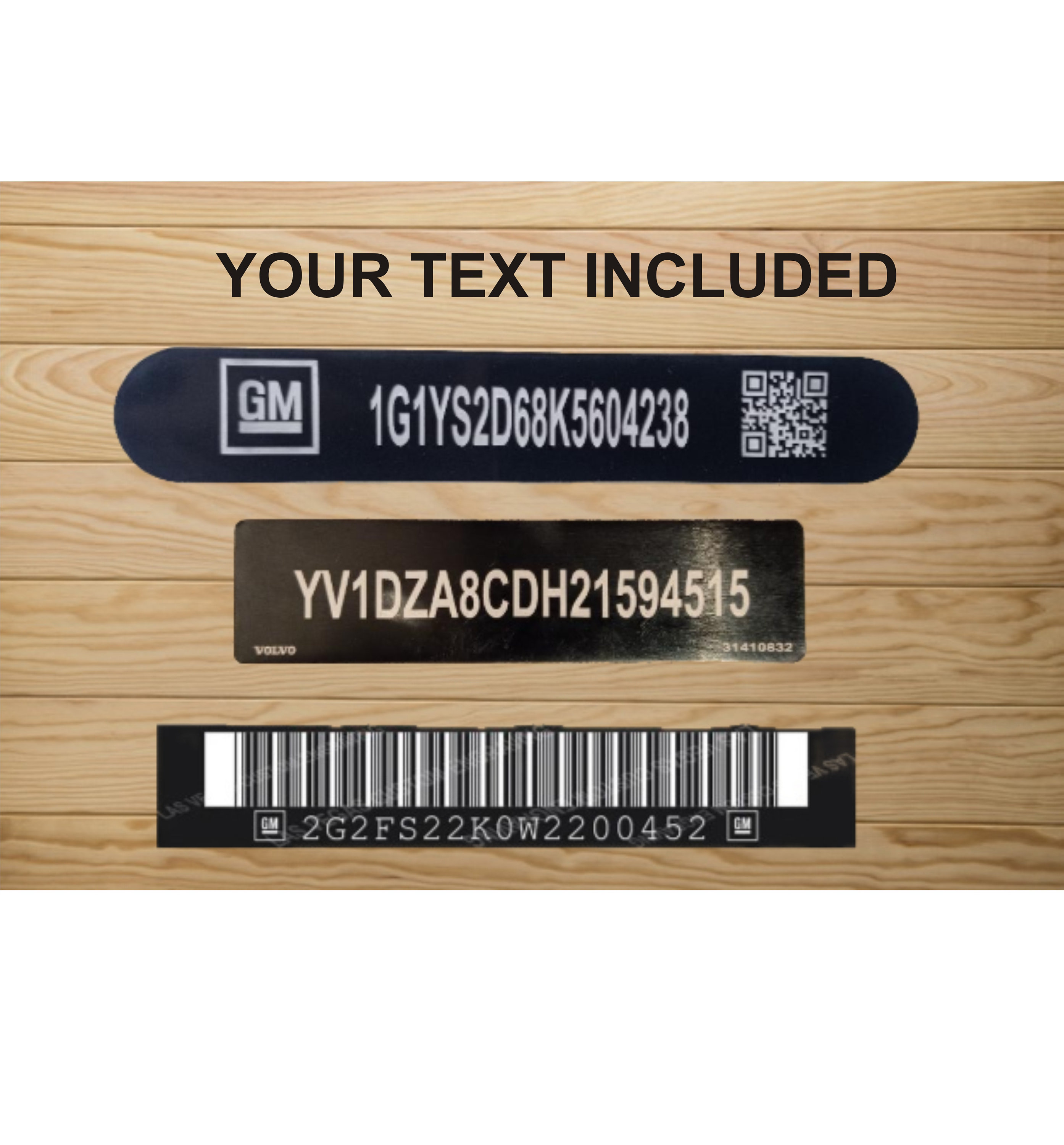 Windscreen/windshield Vin Sticker or Plate Etsy