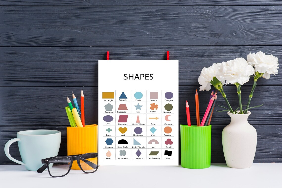 Shape Poster Classroom 2D Shapes,class Posters,digital Download ...