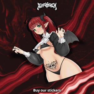 Succubus Marin | Kawaii Waifu-anime autolaptop sticker sticker - vinyl zon-, weer- en waterbestendig
