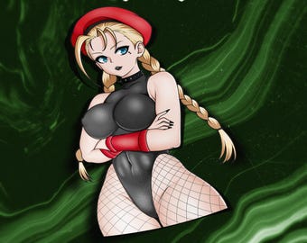 Cammy | Kawaii Waifu Anime Car Laptop Sticker Decal - Vinyl Sun, Weather, Water Resistant