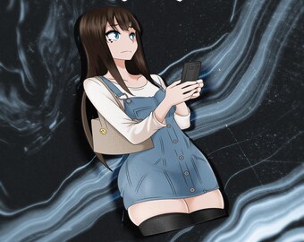 Saki Yoshida | Kawaii Waifu Anime Car Laptop Sticker Decal - Vinyl Sun, Weather, Water Resistant
