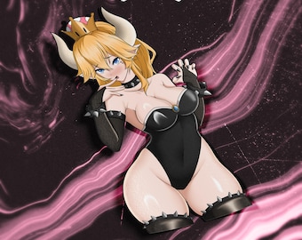 Bowsette | Kawaii Waifu Anime Car Laptop Sticker Decal - Vinyl Sun, Weather, Water Resistant