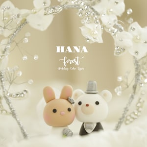 Hase und Bär Hochzeitstorte Topper,Braut und Bräutigam Kuchen Topper,Hochzeitstorte Topper,Hochzeitstorte Topper, Geburtstagstorte Topper, Hochzeit Tortendeko