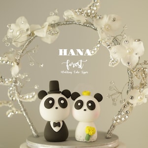 Panda Tortendeko,Brautpaar Tortenstecker,Hochzeitstorte Topper,Brautpaar Tortenstecker,Hochzeitstorte Topper,Jubiläum Topper, Hochzeitstorte Topper, Hochzeitstorte Topper