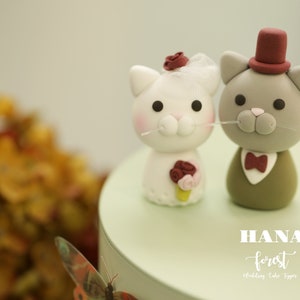Kitty Tortendeko,Brautpaar Tortendeko,Brautpaar Tortendeko,Jubiläum Torte Topper, Hochzeitstorte Topper, Katze, Hochzeitstorte Topper