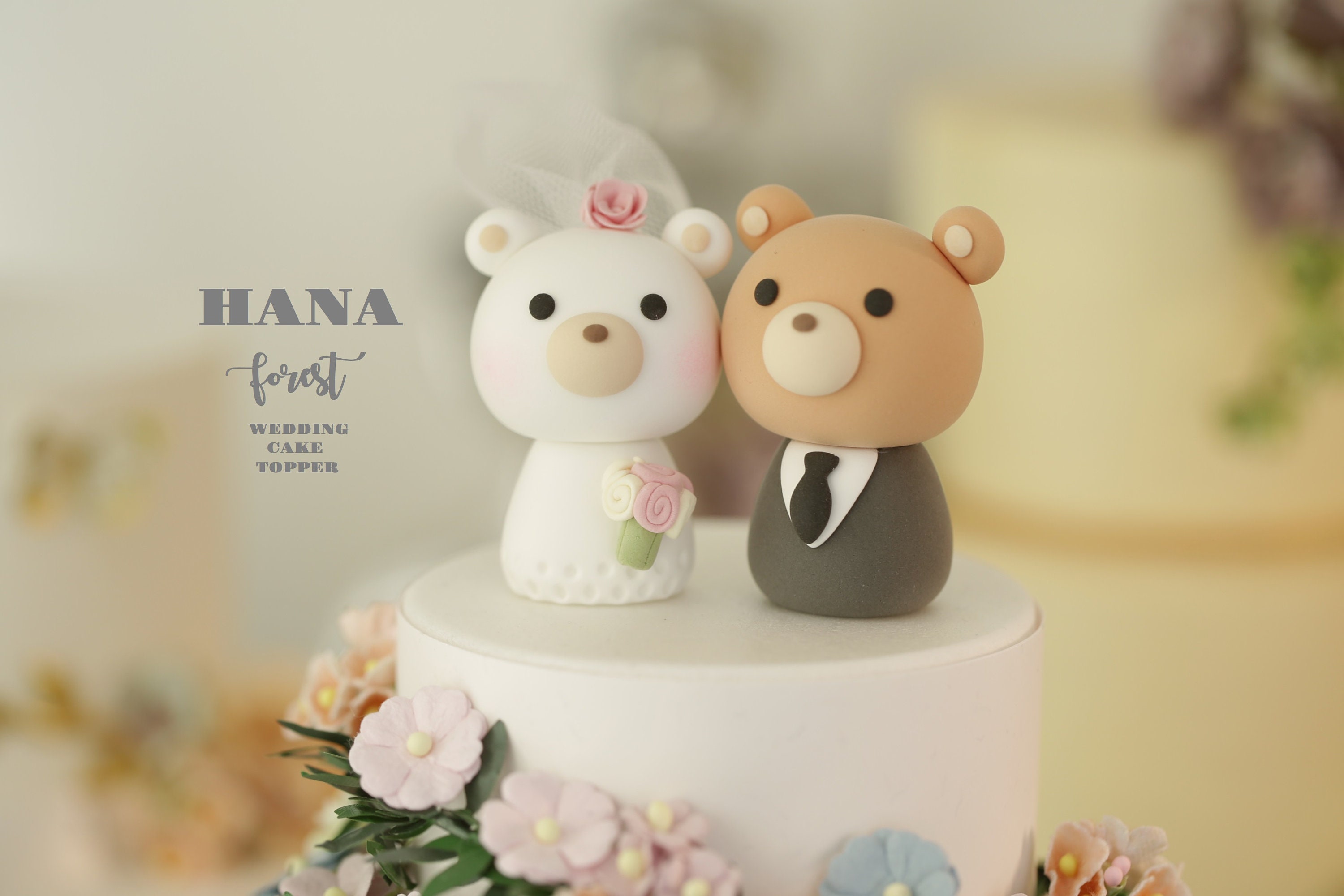 Custom Handmade Bears Wedding Cake Topper www.kust.edu.pk