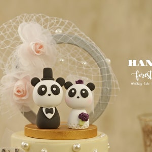 Panda Tortendeko,Brautpaar Tortenstecker,Hochzeitstorte Topper,Brautpaar Tortenstecker,Hochzeitstorte Topper,Jubiläum Topper, Hochzeitstorte Topper, Hochzeitstorte Topper