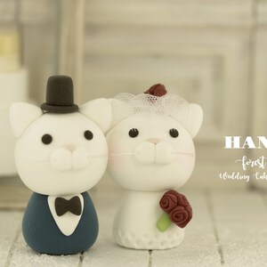 kitty wedding cake topper,bride and groom cake topper,handmade couple cake topper,cat wedding cake topper,birthday cake topper,anniversary