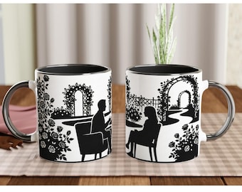 Therapeutkoffiemok, psychologiecadeau, beker geestelijke gezondheid, minimalistische therapiekunst