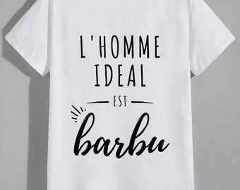 BARBU T-shirt (3 patterns to choose from) for Men S to XL - 100% handmade paint