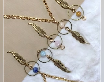 Necklace with natural stone - choice. Energy jewel| lithotherapy. Handmade creation