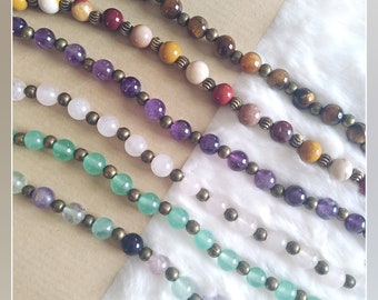Boho bracelet in natural stone of your choice. Energy jewel| lithotherapy
