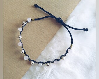 ROXY bracelet "Love" in Rose Quartz - Energy jewel | lithotherapy. Handmade creation