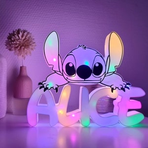 Lampe Stitch - Veilleuse enfant - Lampe enfant - Stitch - Lampe 3D Lampe de  table LED