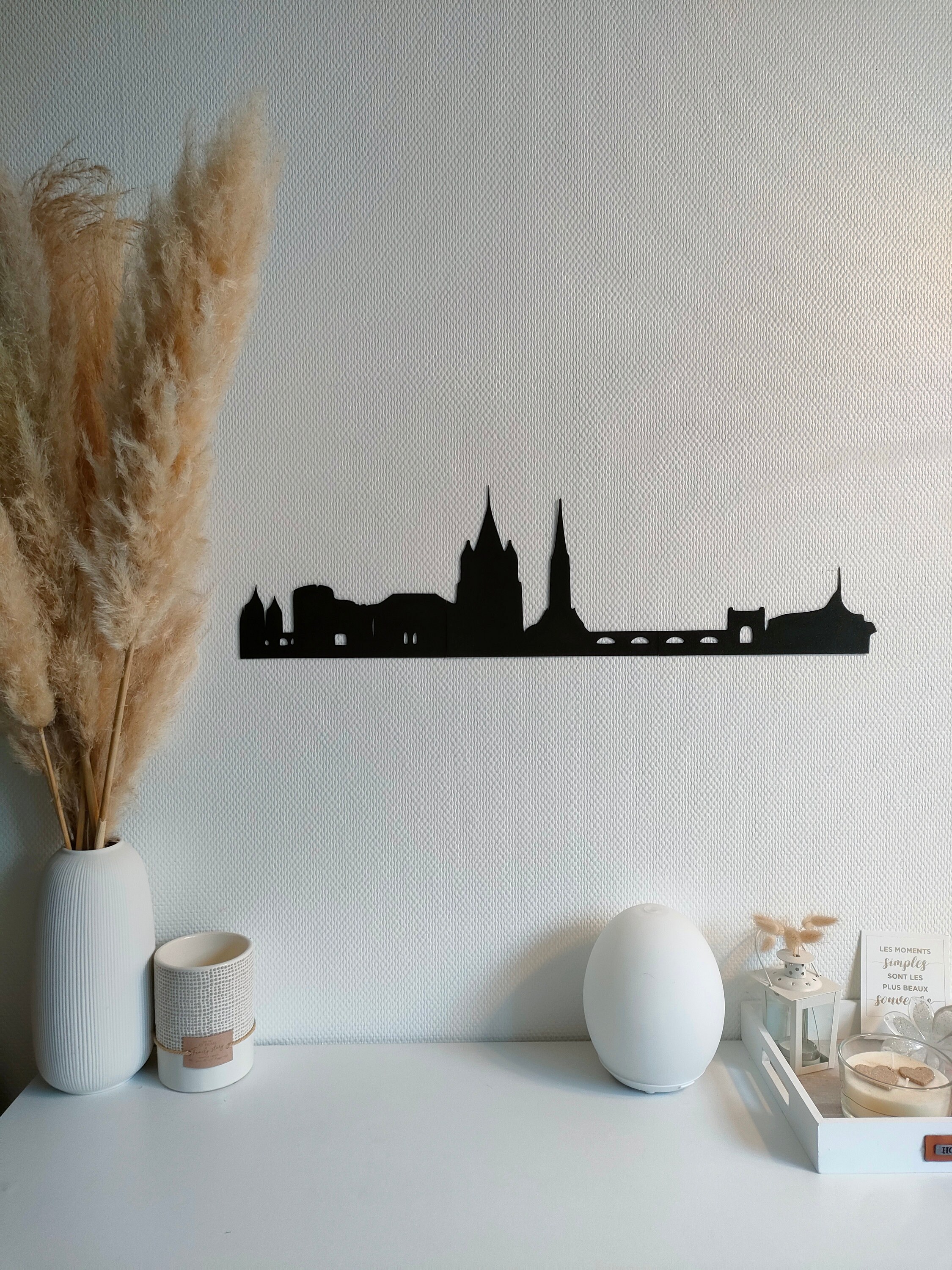 Autocollant Mural 3D LED – Skyline De Trèves – Drapeau, Blason, Carte – Neuf