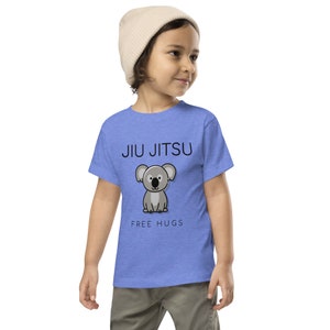 Jiu Jitsu Free Hugs Toddler Short Sleeve Tee, Funny Jiu Jitsu Kids Clothes, Cute BJJ t-shirts