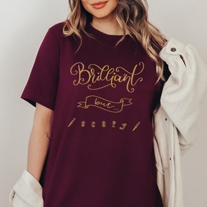 Brilliant but scary Hermione Shirt, Potterhead Wizard, Hermione Quotes, Book lover Tee, Christmas pottery gift, HP Fan, Wizard christmas Tee