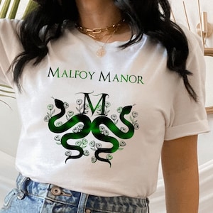 Malfoy Manor Serpent Shirt, Wizard School Tee, Dark Academia Shirt, Universal Vacation HP Shirt, Potterhead Gift, Malfoy christmas gift