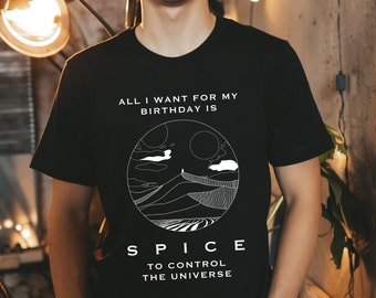 Dune Inspired T-Shirt, Spice Sci-Fi Birthday Gift