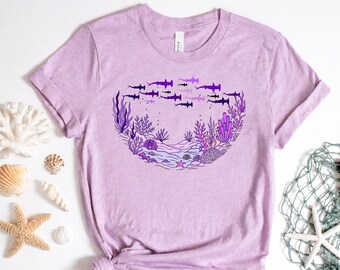 Hammerhead Shark Girl T-Shirt, Gift for diver