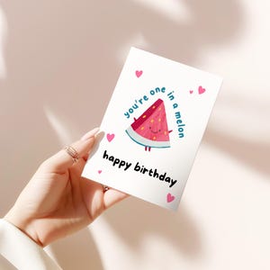 Carte d'anniversaire drôle de melon mignon pour le meilleur ami, soeur, partenaire, petit ami, petite amie, carte d'anniversaire drôle, carte de voeux drôle