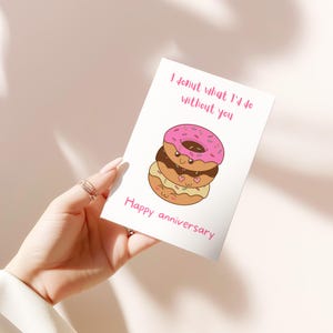 Jolie carte d'anniversaire drôle de donut pour meilleure amie, soeur, partenaire, petit ami, petite amie, carte d'anniversaire drôle, carte de voeux drôle