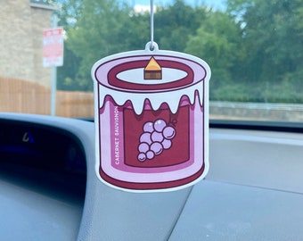 Car Freshener | Cabernet Sauvignon | Grape Wine Scent | Wild Berries | Car Accessories | Felt Freshener | Cute Air Freshener | Car Diffuser