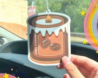 Cappuccino Scented Car Freshener | Handmade | Coffee Lover Gift