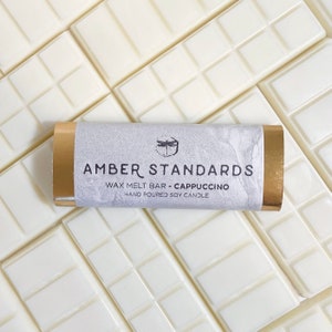 COFFEE Wax Melts | Cappuccino | LATTE Scent| Wax Melt Bars | Hand-poured Gourmet Soy Wax | Non-Toxic Vegan | Chocolate Bar | Unique Gifts