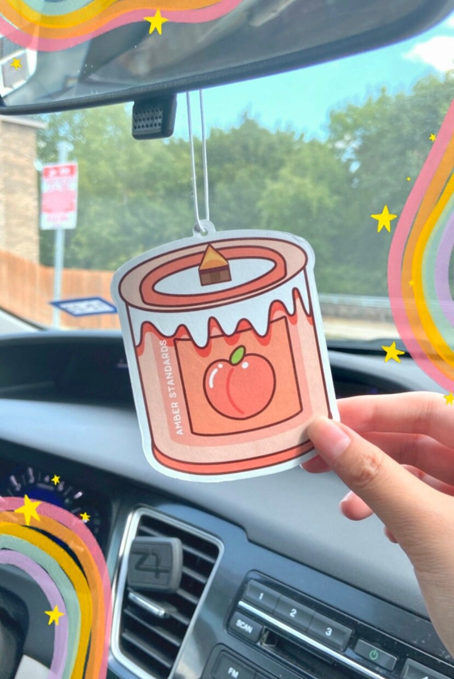 Car Freshener Peachy Pop Peach & Orange Scent Zesty Etsy