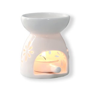 Dimpled Ceramic Grey Electric Wax Melter|Burner & Candle Warmer