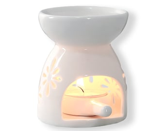 CERAMIC Fragrance Warmer | Oil BURNER | Tealight WAX warmer with Spoon | Wax Melt Warmer | Non-Electric Warmer | Diffuser | Unique Gifts