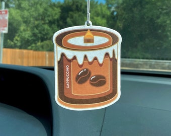 Car Freshener | Cappuccino | Coffee & Milk Scent | Cafe Shop | Car Accessories | Felt Freshener | Cute Air Freshener | Unique Gifts