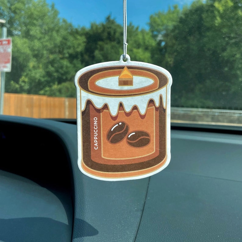 Car Freshener Cappuccino Coffee & Milk Scent Cafe Shop Car Accessories