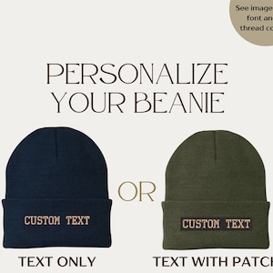 Personalized Embroidered Beanie, Custom Beanie with Name, Customized Cap, Gift for Her, Gift for Him, Present for Friend, Birthday Beanie