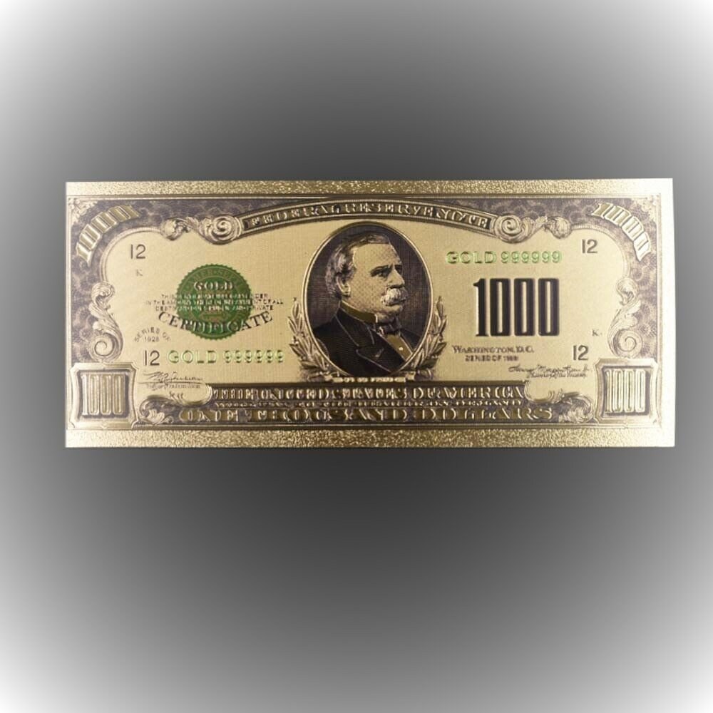 1918 Year Full Set Colorful Gold Banknote US Dollars Set 24k Gold Plated Gifts 1918 Year Full Set Colorful Gold Banknote US Dollars Set 24k Gold Plated Gifts