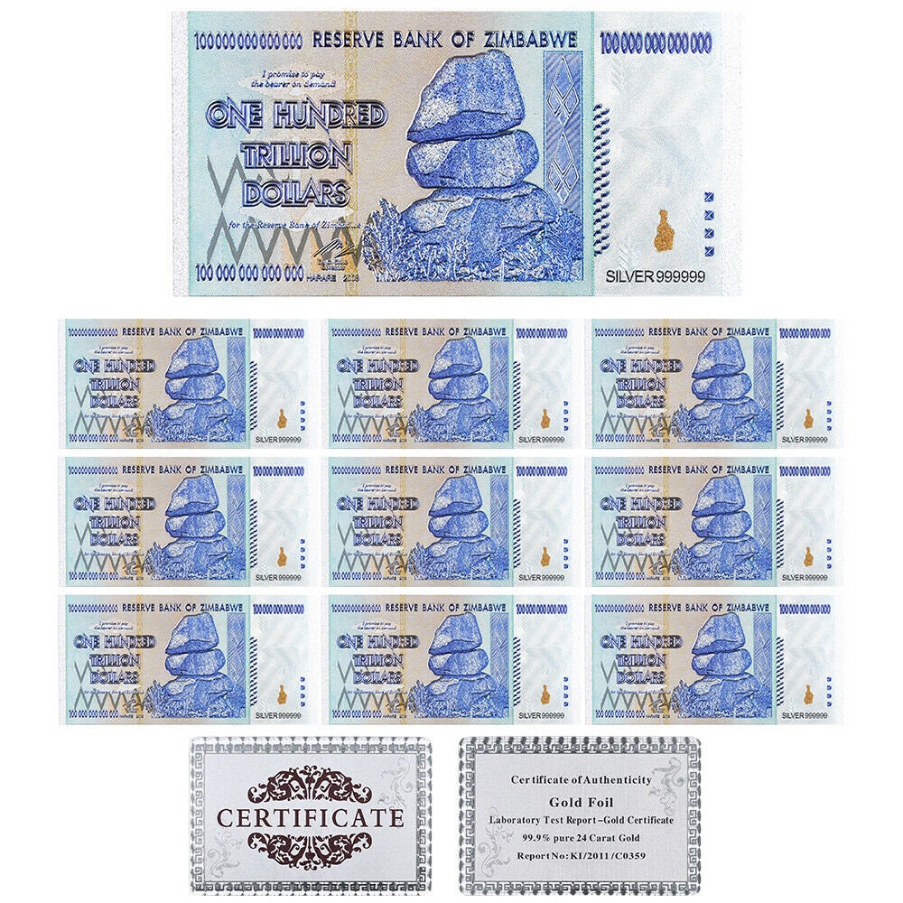 専用　ジンバブエ兆ドルセット 楽天市場】♪レビューで特典♪ジンバブエドル紙幣【4種セット