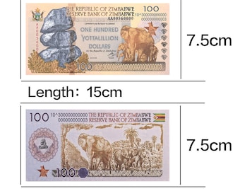 Zimbabwe dollars, Zimbabwe banknotes, fresh from the bank, uncirculated