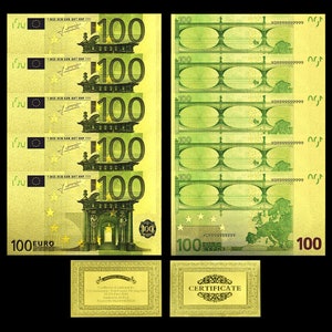 Europe banknotes/100 Euro banknote/Gold Plated banknote/with color souvenir