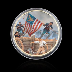 America Medal in Gold Plated with Color