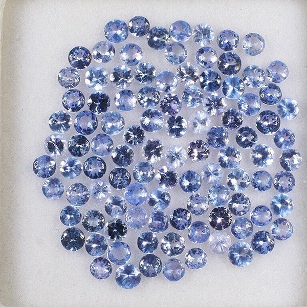 Tanzanite from Tanzania round cut 2-3 mm Natural