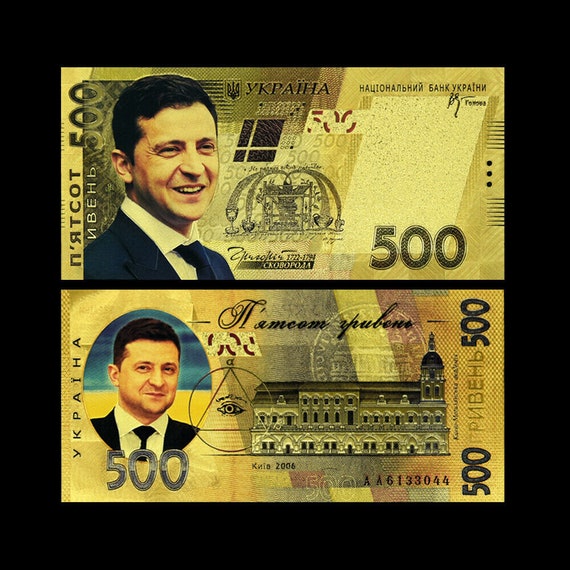 500-franc Note Zelensky President Ukraine Gold-plated Banknote - Etsy UK