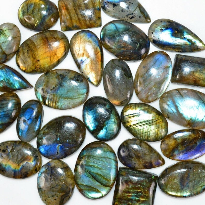 Mischlot Labradorite Cabochone unterschiedliche Größen Bild 1