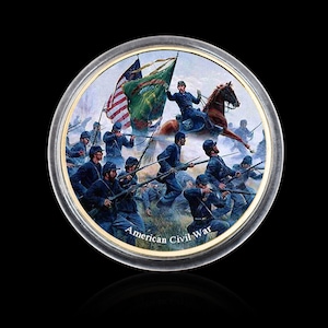 America Medal in Gold Plated with Color