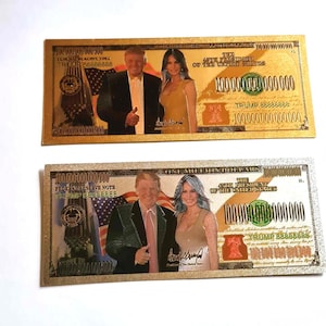 USA Donald Trump/ Goldfolie Scheine/ mit Farbe Souvenier