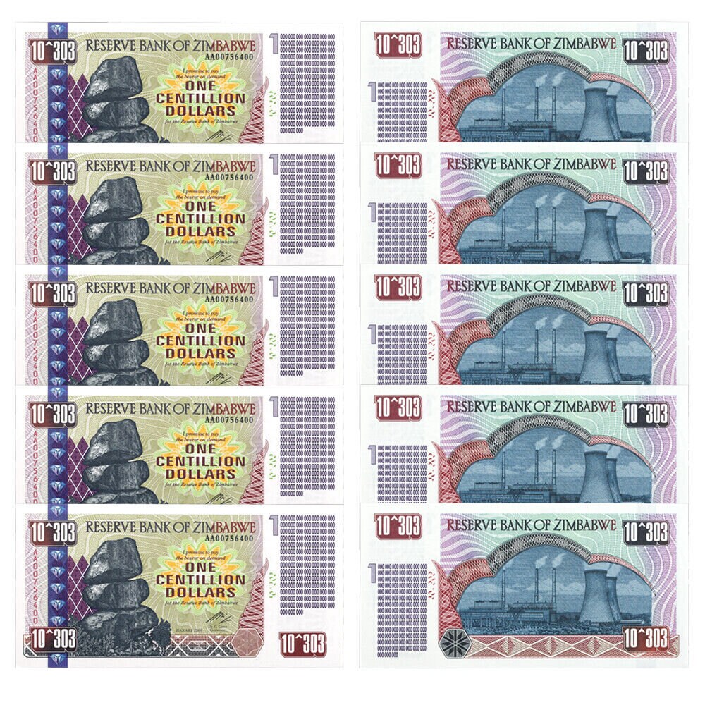 ジンバブエ　100兆ドル　未使用　2枚連番　AA ジンバブエ 100兆ドル 未使用 2枚連番 AA 【公式通販】