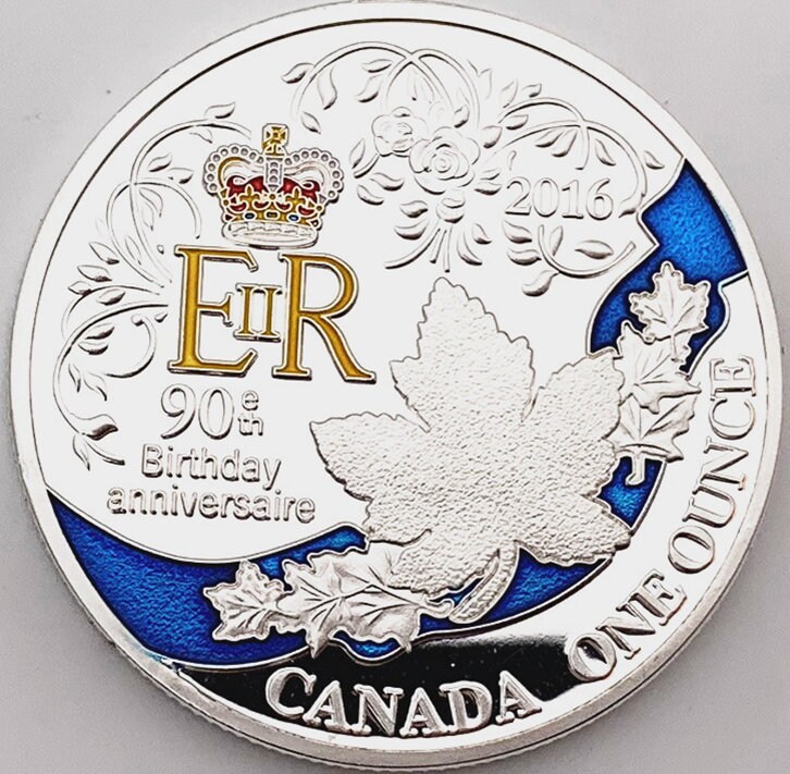 Queen Elizabeth II 90th Birthday Medal, Canada One Ounce