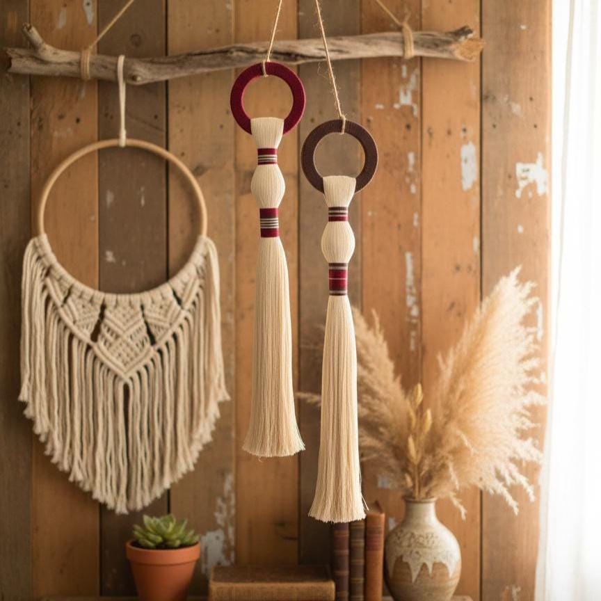 マクラメ　大　壁掛け　118cm Caralarga macrame - Etsy 日本